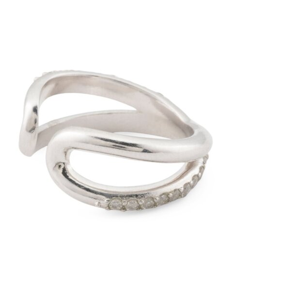KENDRA SCOTT Silver Silver Annie Infinity Crystal Ring - Picture 1 of 2